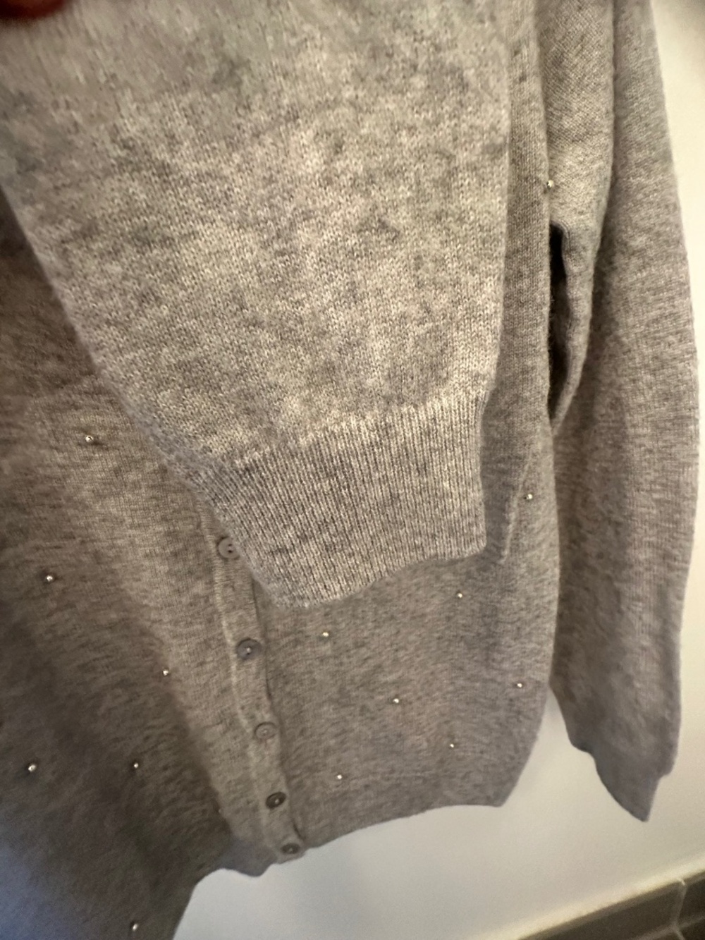 Premium 100% Pure Cashmere Studded Cardigan, Like New, size S - Picture 4 of 11